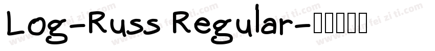 Log-Russ Regular字体转换
